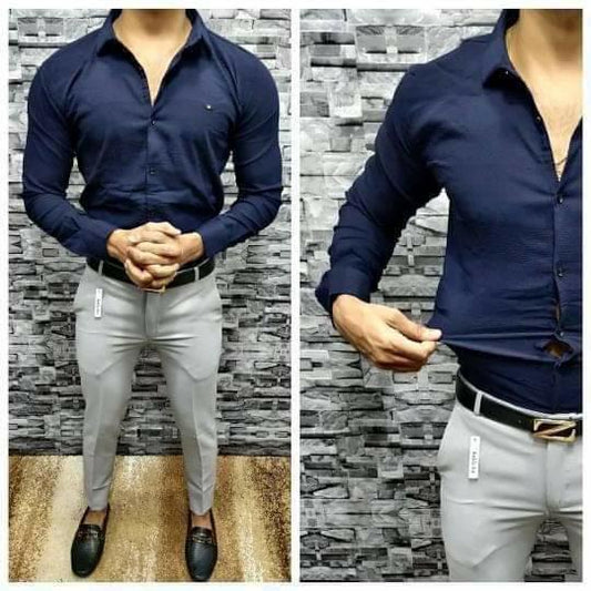 LYCRA SHIRT AND PANT IN BLUE AND GRAY - COMBO