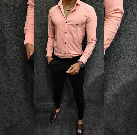 Lycra Shirt And Pant In Rose Pink And Black - Combo